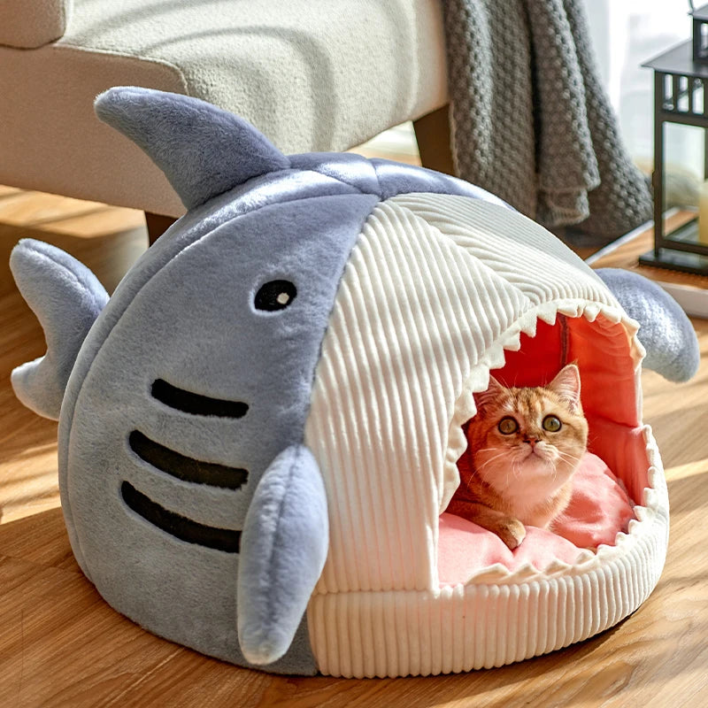 Cozy Shark Pet Cave S/M/L