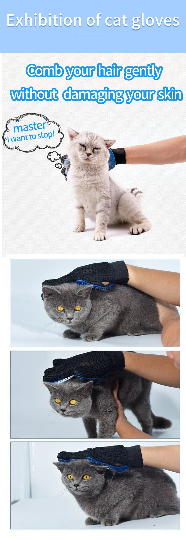 Silicone Grooming Gloves
