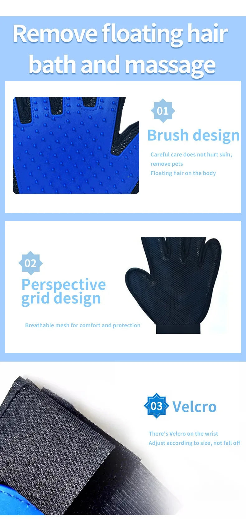 Silicone Grooming Gloves