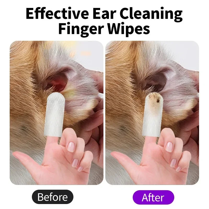 Pet Ear Care Finger Wipes